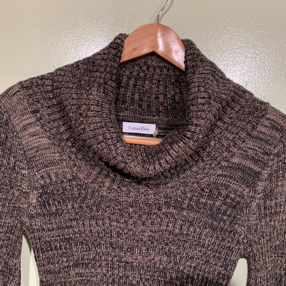 Calvin Klein Balloon Sleeve Cowl Neck Dress - Picture 7 of 8